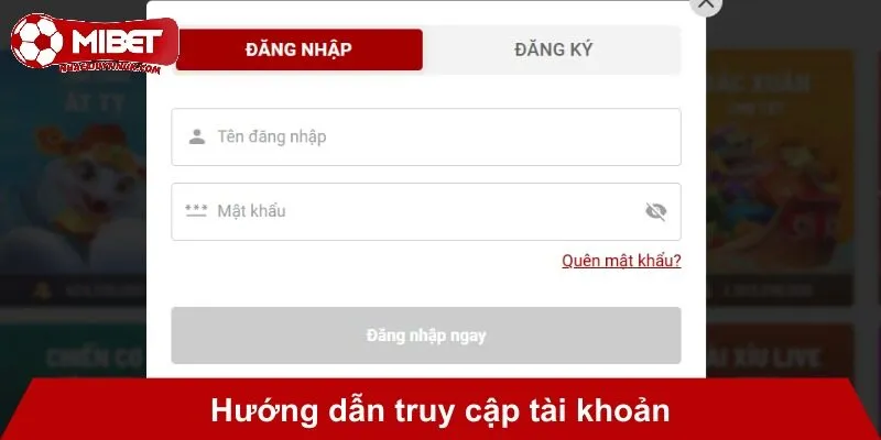 Hướng dẫn truy cập tài khoản